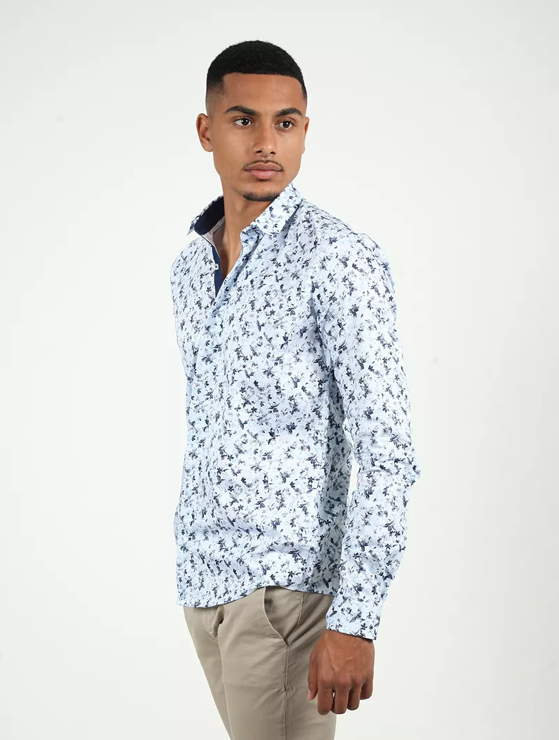 Chemise slim imprimé fleurs